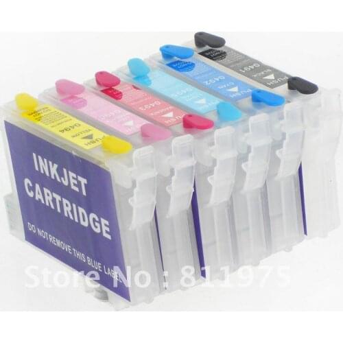 T0491 T0492 T0493 T0494 T0495 T0496 refillable ink cartridge for epson R210 R230 R310 R350 RX510 RX630 RX650 printer