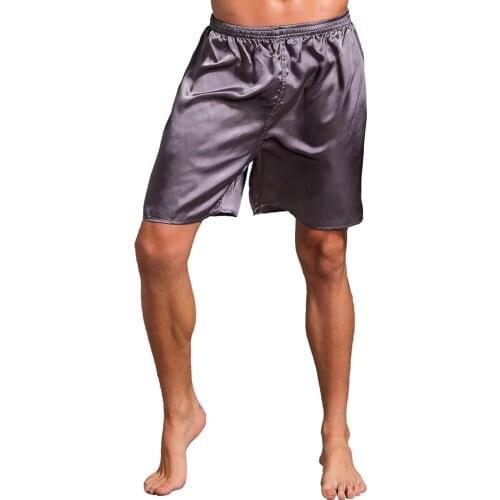 Hot Sale New Mens Satin Summer New Shorts Pajamas Pyjamas Male Casual Lounge Short Pants Loose Soft Sleep Bottoms 3XL 4XL 5XL