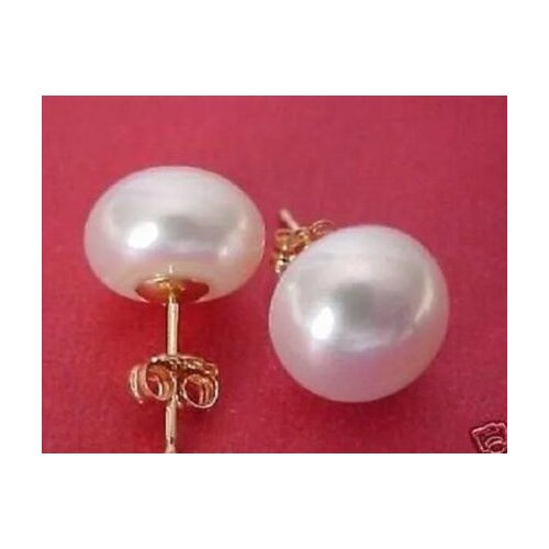 New Favorite Pearl Earrings Very Perfect 8-9mm Natural White Color Freshwater Pearls S925 Gold Color Silver Stud Earring