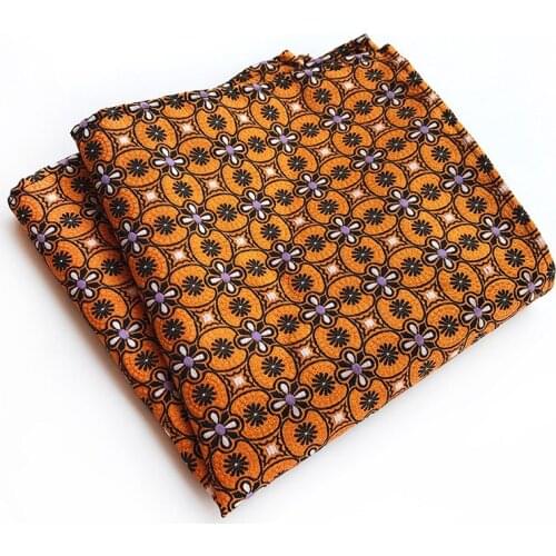 New Design Silk Hanky Red & Black Paisley Men Fashion Floral Dot Pocket Square Handkerchiefs for Men Suit Costome Handkerchief