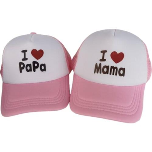 Baby girl hat cap i love papa mama accessories 3-8 years baseball cap summer sun truck hat girls kid cap for children