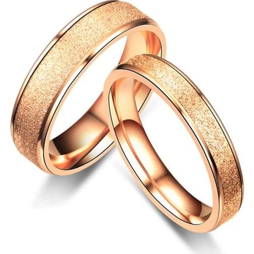 Romantic Simple Frosted Couple Ring