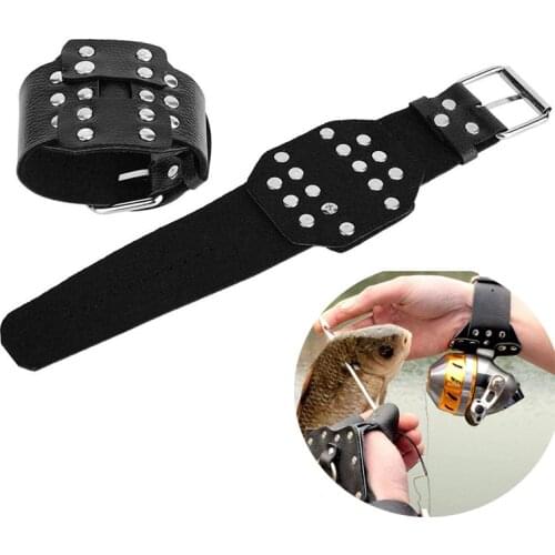Shooting Fish Device Archery Fishing Reel Hunting Slingshot Wristband Hand Guard Protective Gear PU Steel Handguard