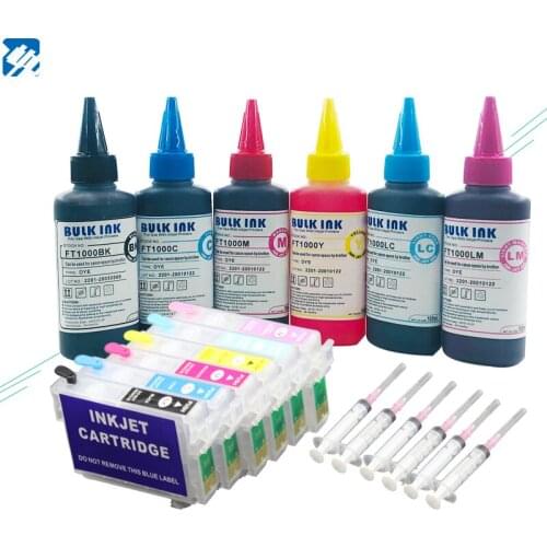 T0801 Refillable ink kits for epson P50 PX650 PX700 PX800 PX710 PX720 PX810 PX820 R265 R285 R360 RX560 RX585 printer