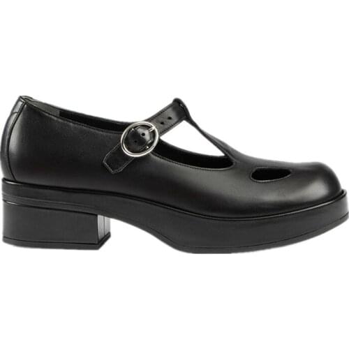 New Mary Janes Plateform Shoes Women Vintage Lolita Women Shoes Round Toe Pumps Women Thick-Heeled Casual Zapatos De Mujer