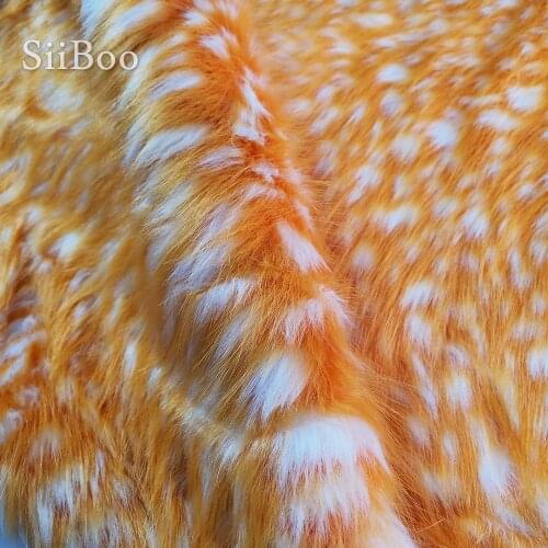 High quality pineapple style cosplay 2.5cm plush faux fur fabric 180*50cm for autumn winter collar carpet tela peluche SP5779