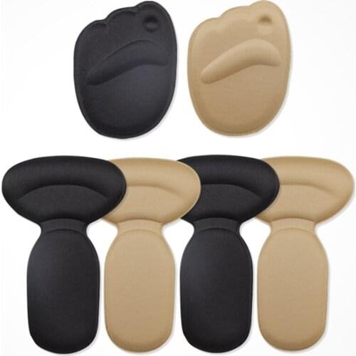 100paris T-Shape Thread Front & Rear Foot Wear Sticker High Heels Soft Anti-slip Inserts Sponge Cushion Foot Heel Protector F411