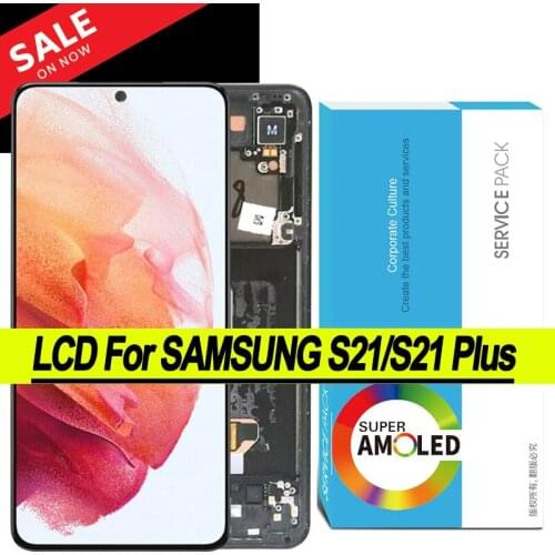 100% Original AMOLED Display for Samsung Galaxy S21 G991 G990F/DS Full LCD Touch Screen S21 Plus G996 G9960 G996F Repair Parts
