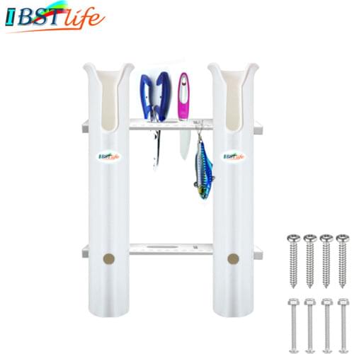 2 Tubes Link White plastic fishing rod fishing rod racks holders socket for boat marine fishing box kayak boat yacht