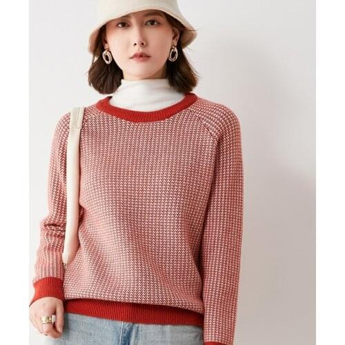 2021 woman winter 100% Cashmere sweaters knitted Pullovers jumper Warm Female O-neck blouse blue long sleeve clothing