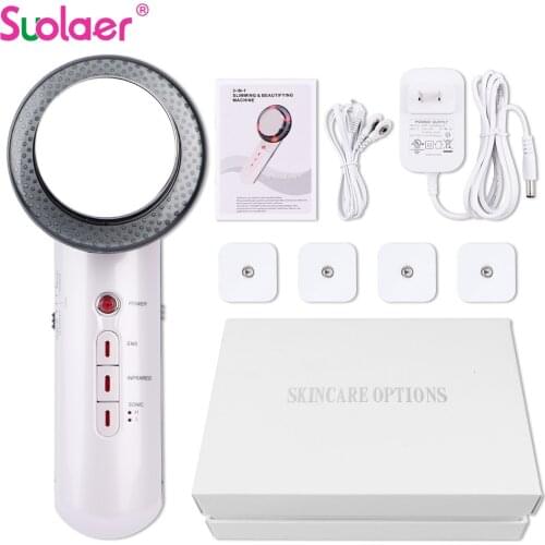 Face Reduction 3 in 1 EMS Infrared Ultrasonic body Massager Anti cellulite Fat Burner Weight Loss Infrared Slimming Machine
