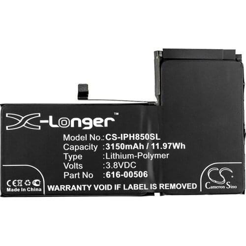 Cameron Sino 3150mAh Battery for Apple A1921,A2014,A2100,A2101,A2102,A2103, iPhone 11.4,iPhone Xs Max,616-00506
