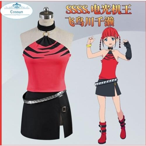 Anime! SSSS.DYNAZENON Asukagawa Chise Game Suit Lovely Uniform Cosplay Costume Halloween Party Outfit Dailydress Women 2021 NEW