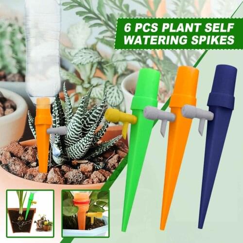 6PCS Automatic Drip Irrigation System Self Watering Spike for Plants Flower Greenhouse Garden Adjustable Auto Water Dripper