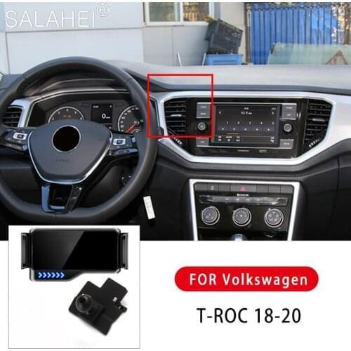 Car Phone Holder Air Vent Stand Mobile Phone Auto Support For VW T-ROC 18-20 Car Goods Auto Accessories