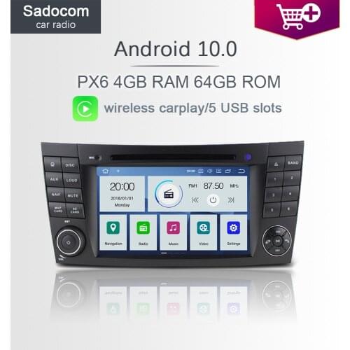 PX6 2 din Android 10.0 Car DVD Player 64G ROM For Benz W211 W463 W219 W209 2004-2011 6 Core 4GB RAM car radio autoradio