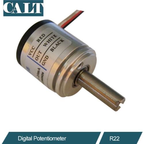 CALT R22 Contactless digitized potentiometer 22mm outer 6mm shaft 360 degree analogue output angle measuring sensor