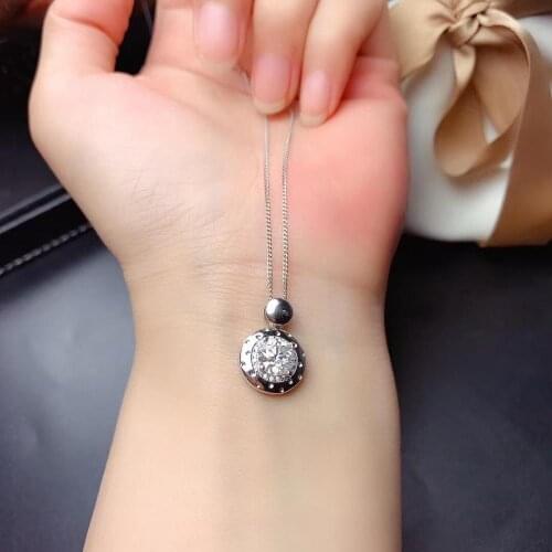 Pouring shiny moisanite gemstone necklace women silver necklace jewelry 925 sterling silver birthday gift New year memento