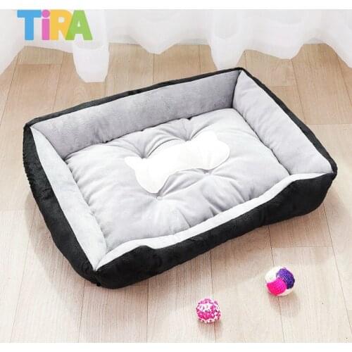 Large Pet Cat Dog Bed 8colors Warm Cozy Dog House Soft Fleece Nest Dog Baskets House Mat Autumn Winter Waterproof Kennel