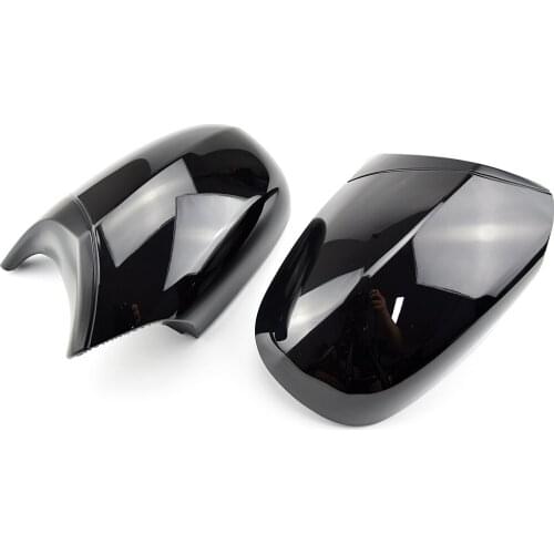 For BMW 3 series E90 E91 E92 E93 LCI Facelifted Carbon Fiber pattern & Black Side Wing Mirror Cover Cap Rearview Mirror Shell
