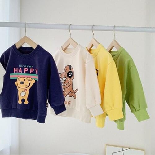2021 Fashion Brand Children Hoodies Autumn Kids Sweatshirts Print Cartoon Boys Girls Long Sleeve T-shirt Kids Tops Girls Clothes