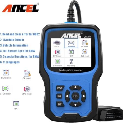 ANCEL BM700 Car Diagnostic Tools All System OBD2 Automotive Scanner Engine Code Reader Oil Reset for BMW MINI OBD2 Scanner
