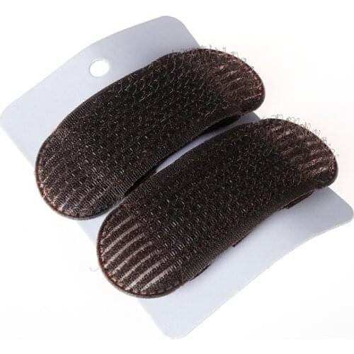 2PCS Breathable Bangs Mat Hair Clips Black Coffee Princess Hair Tool Set Bump It Up Volume Base Hair Inserts Invisible Hair Pins