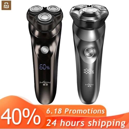 Xiaomi Electric Shaver Men electric Razor Waterproof Dry Wet Beard Trimmer LCD Display shaving USB Rechargeable washable razor