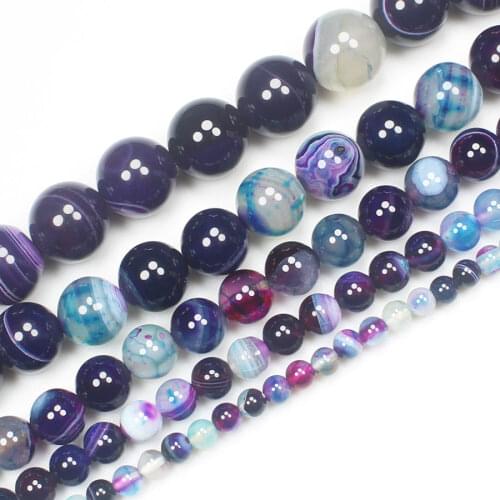 Purple Green Stripe Agate 4-12mm Round Loose Beads 15inch ,DIY Jewelry Making ! We provide mixed wholesale for all items