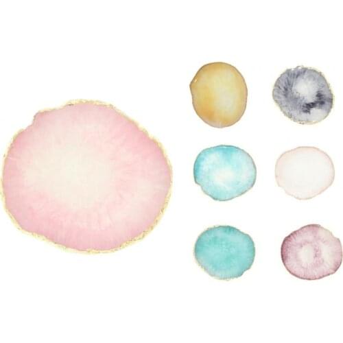 Creative Golden Edge Resin Nail Color Palette Mixing Drawing Paint Manicure Display Holder for DIY Resin Nail Display Holder Hot