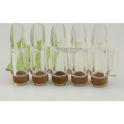 Crystal Clarinet, 5pcs Clarinet Mouthpiece Transparent High-grade +Dental Pad