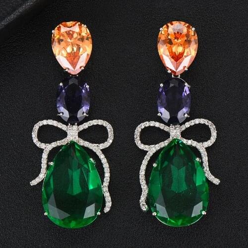 LARRAURI 2020 New Drop Dangle Earrings Jewelry for Women Girls Bridal Wedding Party Bridesmaid Prom Jewelry Gift