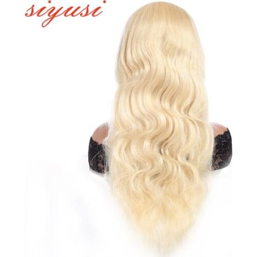 Honey Blonde Human Hair HD Transpare Wigs 613 Brazilian Body Wave Hair Wig For Women Glueless Middle Part 13x1 Lace Wig Remy