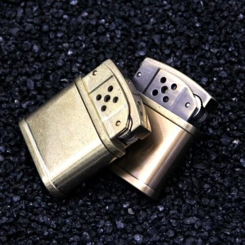 Retro Metal Windproof Kerosene Lighter Alloy Creative Open Flame Grinding Wheel Lighter Smoking Accessories Lighter Vintage