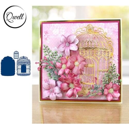 QWELL Birdcage Metal Cutting Dies for Scrapbooking and Card Making Paper Embossing Craft New 2019 die cuts