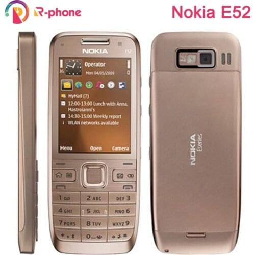 Unlocked Original Nokia E52 Mobile Phone Bluetooth WIFI GPS 3G Refurbished Cell Phone & Russian Keyboard Arabic Keyboard