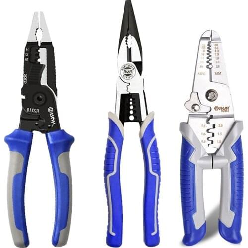 Longer Pointed Nose Crimping Pliers Automobile Maintenance Wire Deburring Stripper Household Cutting Repairing Clamp Hand Tools