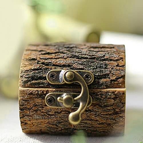 Wholesales Jewelry Box Compact Decorative Wood Jewellery Storage Holder Wedding Ring Box for Home