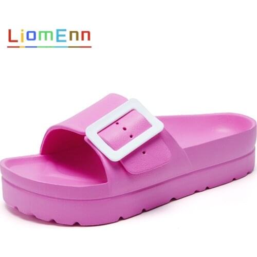 Summer Platform Slippers Women Shoes EVA Home House Slippers 2021 Pink White Black Casual Beach Sandals Slides Female flip flops