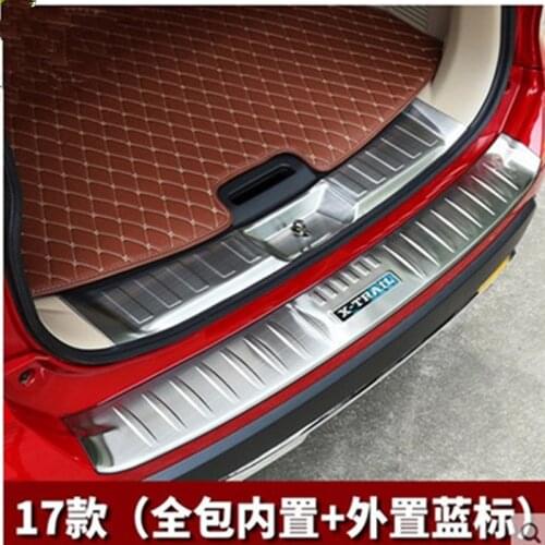 Car styling Rogue Stainless Steel Rear Bumper Protector Sill Trunk Guard Cover Trim For 2017 2018 Nissan X-Trail T32