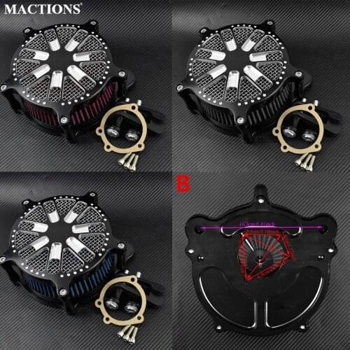 Air Cleaner Filter Intake System Motorbike Cleaner Aluminum For Harley Touring 2000-2007 Softail 2000-2015 Dyna 2000-2017 Models