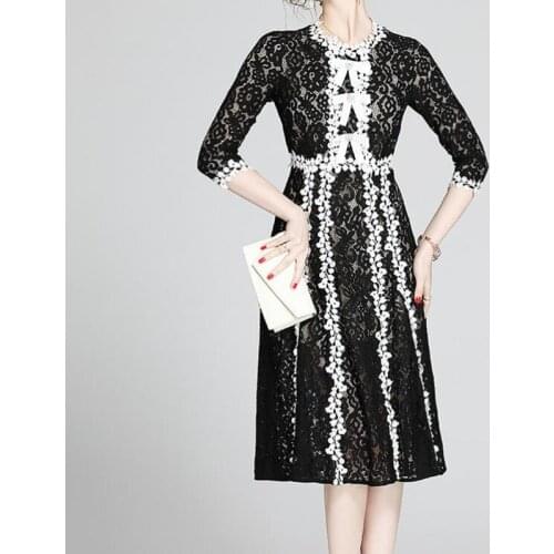 ZAWFL Women Design Embroidery Dress Splice Sweet Mesh Half Sleeve A-line Dresses Summer Fashion Streetwear Lace Sundress