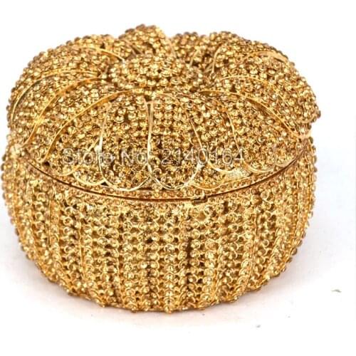 Golden Fashion Evening Bag Flower Designer Prom Purse Cupcake Women Mini Handbags Chain Shoulder Bag SC531