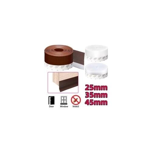 1M Door Bottom Seal Strip Weather Window Rubber Seal Weatherstrip Windproof Dust Self Adhesive Door Windshield Sealing Tape