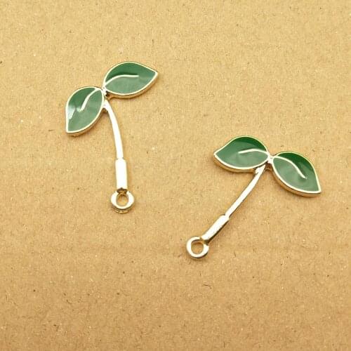 10pcs 19x26mm enamel flower charm for jewelry making fashion earring pendant bracelet necklace charms diy design charms