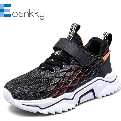 2021 Running Kids Shoes for A Boy Sport Sneakers Children Lightweight Casual Shoes Hook&Loop Tenis Sneakers Girls 5-12 Years
