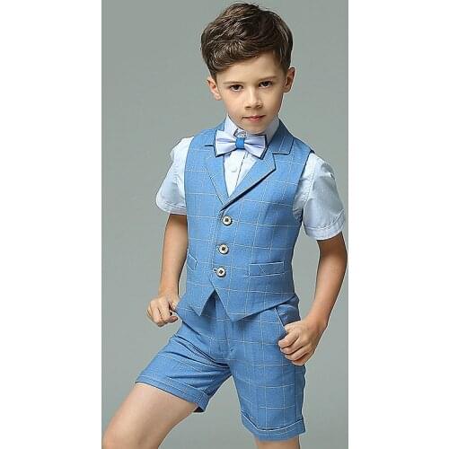 2020 gentleman kids ceremony costumes school uniform With Shirt Spring flowers boys formal wedding suit campus student dress