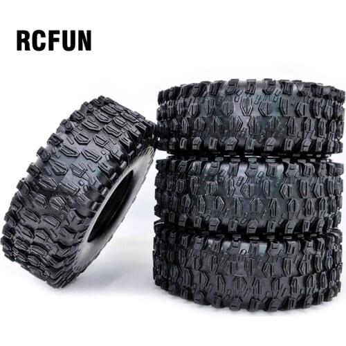 4PCS 120MM 1.9" Rubber Rocks Tyres / Wheel Tires for 1:10 RC Rock Crawler Axial SCX10 90046 AXI03007 D90 D110 TF2 Traxxas TRX-4