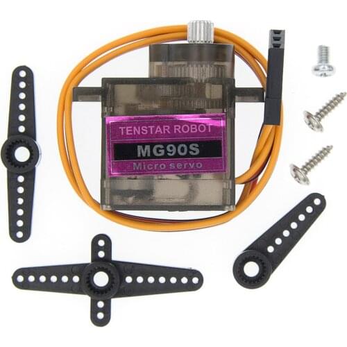 50pcs MG90S Metal gear Digital 9g Servo For Rc Helicopter plane boat car MG90 9G