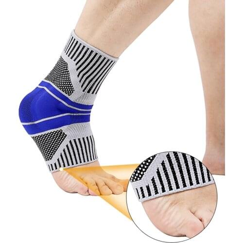 Ankle Support Brace Compression Sleeve With Silicone Gel Reduce Foot Swelling Pain Relief From Plantar Fasciitis
